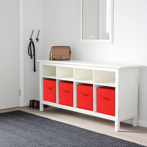 ShellKingdom Storage Bins - Foldable Fabric Storage Cubes, 6 Pack Cloth Organizer for Closet and Toy Storage, Red