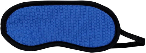 Cloudz Memory Foam Neck Pillow with Sleep Mask, Sporty Blue/Black Plush