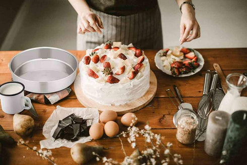 TeamFar Cake Pan Set of 2 - 8 Inch Round Tier Tins Set Stainless Steel, Healthy & Heavy Duty, Easy Clean, Dishwasher