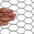 24" x25' 1" 20GA PVC Hexagonal Poultry Netting Chicken Wire x Mesh Black