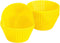 uxcell 18Pcs Silicone Cupcake Liners, Non-Stick Baking Cups for Cooking Eggs, Baking Muffins, and Making Cake (Yellow)