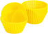 uxcell 18Pcs Silicone Cupcake Liners, Non-Stick Baking Cups for Cooking Eggs, Baking Muffins, and Making Cake (Yellow)