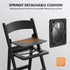 Set 1, (1, VINGLI Black Resin Folding Chair with Padded Cushion, of Plastic Foldable Seat for Indoor & Outdoor Use
