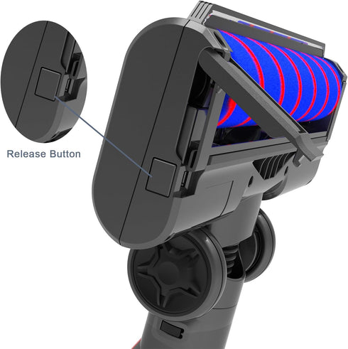 Upgraded Hardwood Floor Vacuum Attachments with Headlights for Dyson V7V8, Replacement Parts Motorhead, Soft Roller