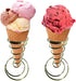 Stainless Steel Pizza Cone Holder Stand, Ice Cream Cone Holder (2 pcs)