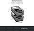 Madesmart 2-Tier Multi-Purpose Organizer, Slide-Out Storage with Handles and Dividers for Home and Bath (Pack of 1,