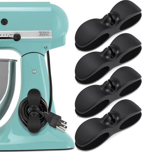 Cord Organizer for Appliances, 4PCS Kitchen Appliance Cord Winder, Stick on Pressure Cooker, Mixer, Blender, Coffee