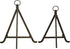 Deco 79 Metal Tabletop Display Easel with Foldable Stand, Set of 2, 13", 15"H, Bronze