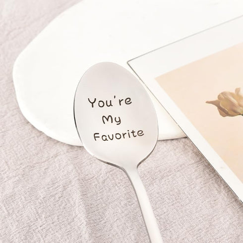 You're My Favorite Spoon for Boyfriend Girlfriend, Anniversary Wedding Gift for Couple, Christmas Gifts