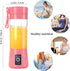 Portable Electric USB Juicer Blender - Mini Blender for Shakes and Smoothies - Pink - 380ml