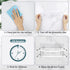 2 Pack EAGMAK Transparent Shower Caddy Adhesive for Replacement, No Drilling , Soap Holder, Bathroom Storage Shelves