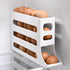 30 Eggs Egg Holder for Fridge - Auto Rolling Fridge Egg Organizer, Space-Saving Egg Dispenser Holder, 4 Tiers Fridge Egg Rack Large Capacity Egg Dispenser for Refrigerator (White)