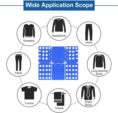 BoxLegend T Shirt Folding Board - T Shirt Clothes Folder Laundry Organizer Easy and Fast for Kid and Adult to Fold