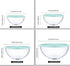Glass Mixing Bowl Set with Airtight Lids, Kitchen Baking Prepping, Serving, Cooking, 0.6QT, 1.1QT, 2.2QT, 4QT Salad