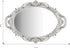 Oval Decorative Mirror Tray - French Style Makeup Organizer, Jewelry Organizer, 9.8"x14.6"