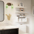 Set 3, RICHER HOUSE White Floating Shelves of Modern Bathroom Shelves Wall Mounted Shelves for Wall Decor, Over Toilet