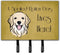 Caroline's Treasures BB1453TH68 Golden Retriever Spoiled Dog Lives Here Leash or Key Holder, Large