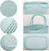 UUJOLY Plastic Organizer Storage Baskets with Handles - Shower Caddy Bins for Bathroom and Kitchen (Blue)