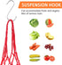 Ranjaner 4pcs Duck(4 Chicken Vegetable Hanging Feeder Polyester Chicken Vegetable String Bag with Metal Hooks in Coop