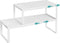 SONGMICS Spice Racks, Set of 2 Expandable Kitchen Countertop Shelves, Small Cupboard