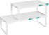 SONGMICS Spice Racks, Set of 2 Expandable Kitchen Countertop Shelves, Small Cupboard