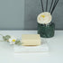 Countertop White Soap Dish Tray Marble Soap Holder Trinket Plate for Bathroom Sink Kitchen Bedroom Vanity Bathroom