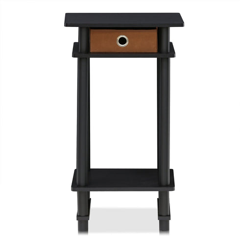 Furinno 17017 Turn-N-Tube End Table - 1-Pack, Espresso Color