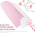 hecef Cute Kitchen Knife Set, 5-Piece Non-Stick Knives Set with Detachable Block and Scissors, Pink