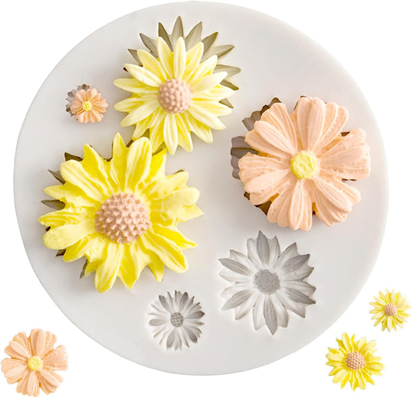 Sunflower Silicone Cookie Biscuit Baking Molds, Decorating Craft Mold
