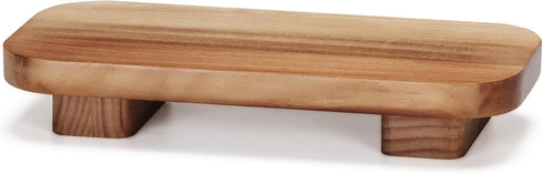 Farmhouse Wood Tray, Rustic Wooden Pedestal 12 * 5.5 * 2 inches for Kitchen Counter and Bathroom Decor