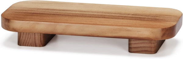 Farmhouse Wood Tray, Rustic Wooden Pedestal 12 * 5.5 * 2 inches for Kitchen Counter and Bathroom Decor