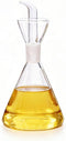ELETON Conical Borosilicate Glass Olive Oil Dispenser Non Drip Oil Bottle for