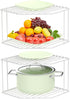 AKAZA 2Pcs 2-Tier Corner Stackable Organizer Shelf for Kitchen - Cabinet Storage Shelf