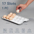 17-Hole ONEMORE Ceramic Deviled Egg Platter, Christmas Deviled Egg Tray Rectangular Fridge Eggs Holder Appetizer