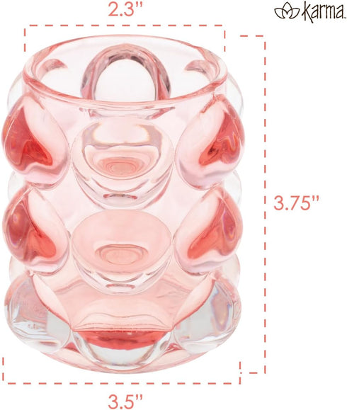 Karma, Lucia Hobnail Votive, Tea Lights Candle Holder, Glass Votive Candle Holders for Table Decorations, Baby Shower
