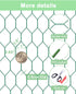 16.5 590 1 inch Garden Poultry Green Chicken Wire - '' '' Chicken Wire Floral for Crafts, Garden Fence Animal Barrier