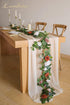 Lookein 10 Feet Champagne Chiffon Table Runner, 29x120 Inches Rustic Wedding Decorations
