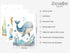 Joocrise Set 6 8x10 Inch Nursery Sea Animal Wall Decor of Ocean Watercolor Canvas Wall Art Baby Boys Room Wall Art