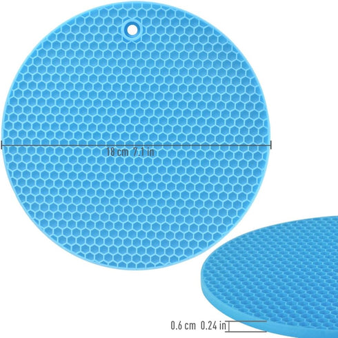 homEdge Silicone Trivets Mat, 6 Packs, Non-Slip Heat Resistant Pot Holder (Assorted Color)
