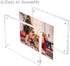 NIUBEE 4x4 Picture Frame, Acrylic Photo Frame, 20% Thicker Block, Double Sided Magnetic Frames