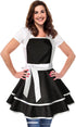 Violet Mist Retro Aprons for Women, Cute 50s Vintage Black Lady Apron, Adjustable Bid Waist Kitchen Gift