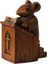 Church Mouse Statue, Wooden Church Mouse in The Pulpit Collectible Figurine for Home and Office Decor
