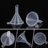 JOHOUSE 50PCS Mini Clear Plastic Funnels for Filling Small Bottles, Lab Bottles, Sand Art, Perfumes, Oils, Spices,