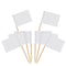 200 Pack Blank Toothpick Flags Food Cheese Labels for Charcuterie Board, Cupcake, Party Decoration (White)