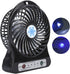 CCYLEZ Mini Table Fan - 3 Speed Adjustable USB Rechargeable Fan for Baby Bed, Car Seats, Summer Gift (Black)