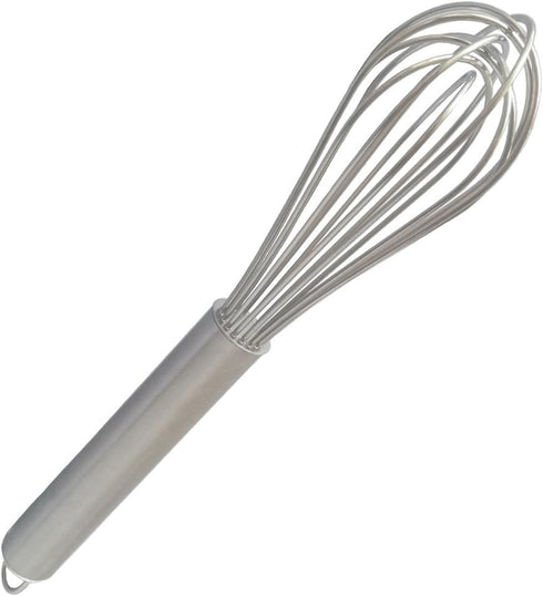 Stainless Steel Wire Balloon Whisk - 10-inch Food Mixer Beater with Heavy Duty Hanging Hook