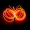 MaxLax EL Wire Orange, 9.8ft/3m Portable Battery Pack Neon Light Strip, 360° Cuttable Glowing Rope Lights for Parties