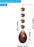 6 Pack 120mm PATIKIL Teardrop Crystal Chandelier, Length Prisms Part Dark Brown