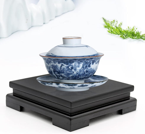 MDEOOSKY 6.7" 6.7" 1.7" Wooden Display Stand Square Wood Display Base Display Risers Square Vase Riser Teapot Aquarium