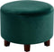 uxcell Velvet Round Footstool Slipcover, Stretch Foot Stool Protector Covers Plush Furniture